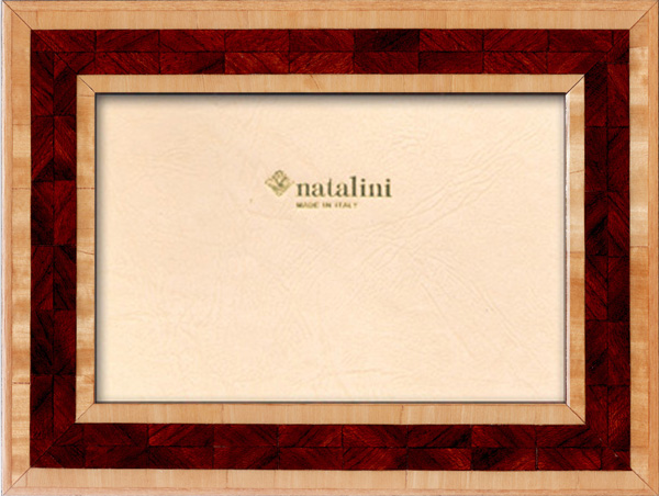Cornice Portafoto Intarsiata Natalini Maison 13x18 - Legno Tulipier Naturale - Made In Italy - Arte Dell'Intarsio